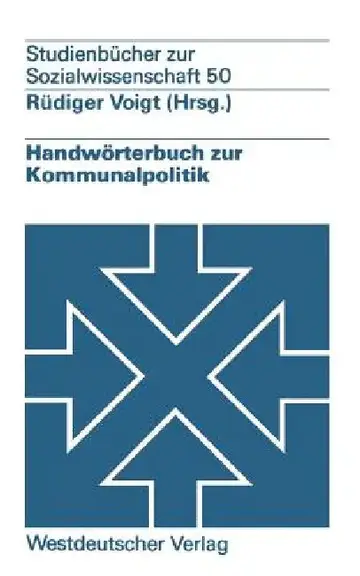Cover of Handwörterbuch Zur Kommunalpolitik