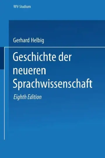Cover of Geschichte Der Neueren Sprachwissenschaft