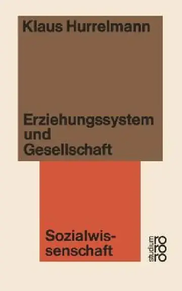 Cover of Erziehungssystem Und Gesellschaft