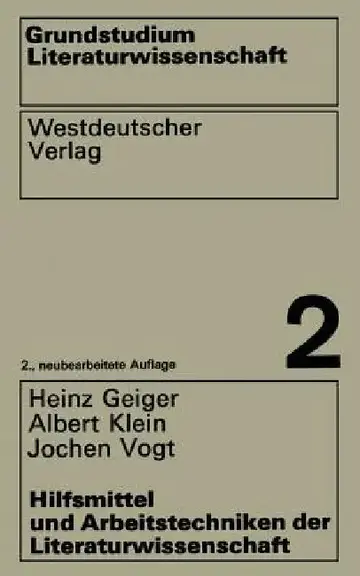 Cover of Hilfsmittel Und Arbeitstechniken Der Literaturwissenschaft
