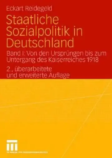 Cover of Staatliche Sozialpolitik in Deutschland