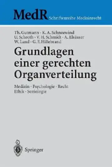 Cover of Grundlagen Einer Gerechten Organverteilung