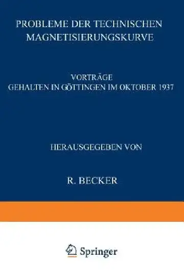 Cover of Probleme Der Technischen Magnetisierungskurve
