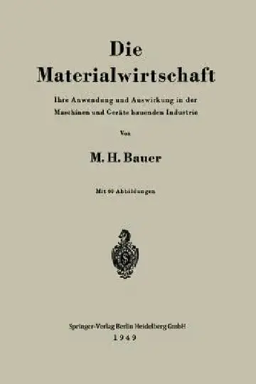 Cover of Die Materialwirtschaft