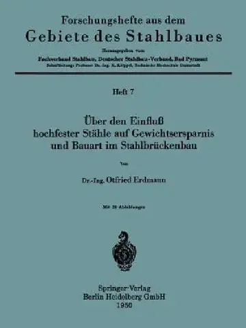 Cover of Über Den Einfluß Hochfester Stähle Auf Gewichtsersparnis Und Bauart Im Stahlbrückenbau