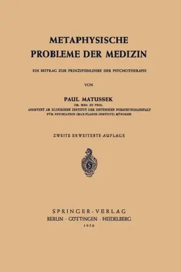 Cover of Metaphysische Probleme Der Medizin