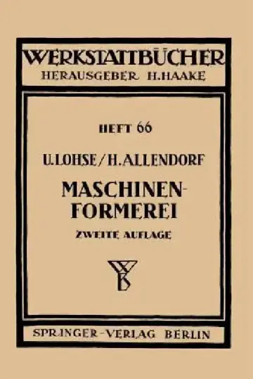 Cover of Maschinenformerei