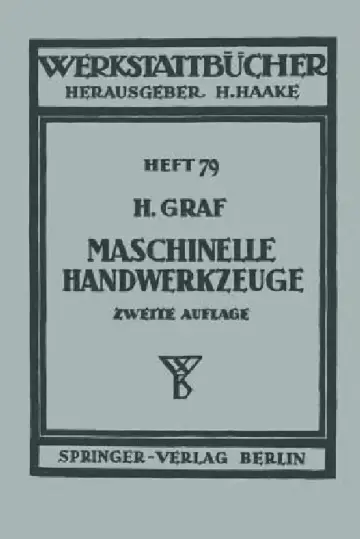 Cover of Maschinelle Handwerkzeuge