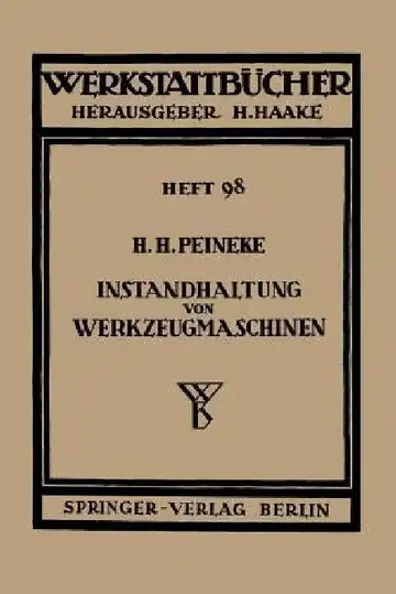 Cover of Instandhaltung Von Werkzeugmaschinen