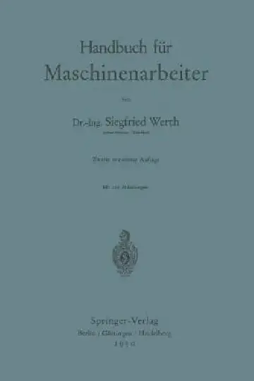 Cover of Handbuch Für Maschinenarbeiter
