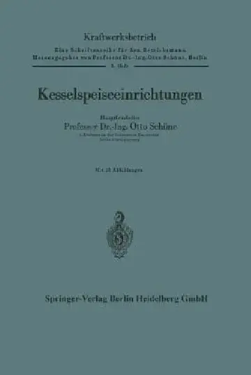 Cover of Kesselspeiseeinrichtungen