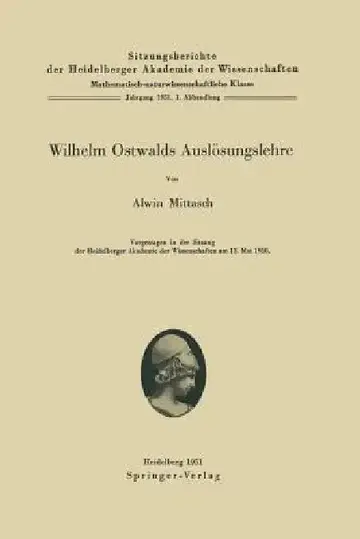 Cover of Wilhelm Ostwalds Auslösungslehre