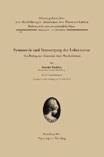 Cover of Symmetrie Und Verzweigung Der Lebermoose