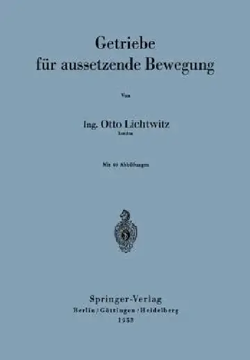 Cover of Getriebe Für Aussetzende Bewegung