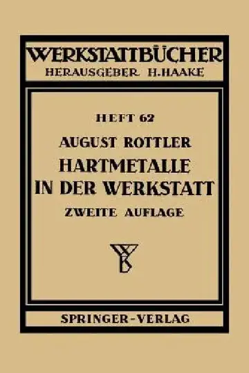Cover of Hartmetalle in Der Werkstatt