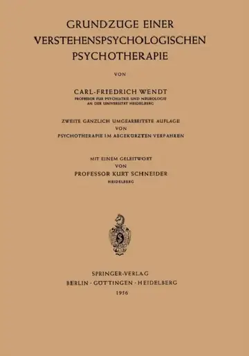 Cover of Grundzüge Einer Verstehenspsychologischen Psychotherapie