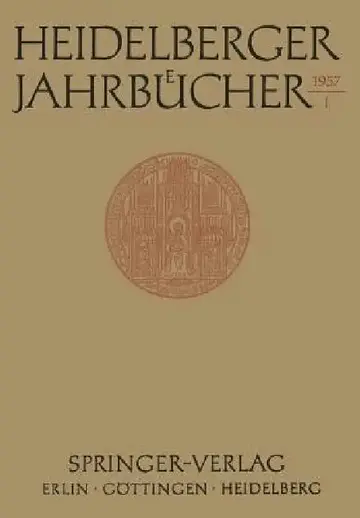 Cover of Heidelberger Jahrbücher