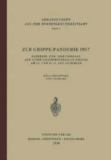 Cover of Zur Grippe-Pandemie 1957