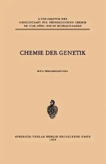 Cover of Chemie Der Genetik
