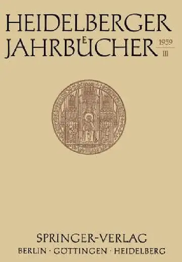 Cover of Heidelberger Jahrbücher