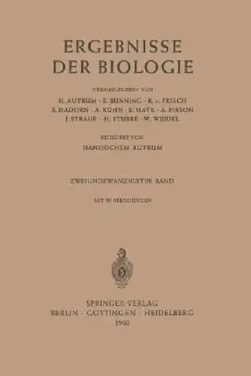 Cover of Ergebnisse Der Biologie
