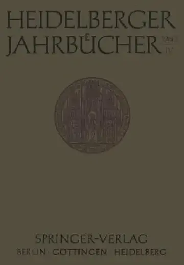 Cover of Heidelberger Jahrbücher
