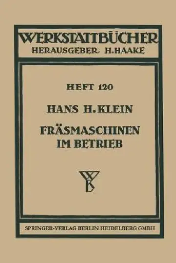 Cover of Fräsmaschinen Im Betrieb