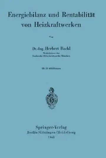 Cover of Energiebilanz Und Rentabilität Von Heizkraftwerken
