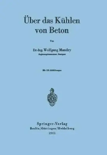 Cover of Über Das Kühlen Von Beton