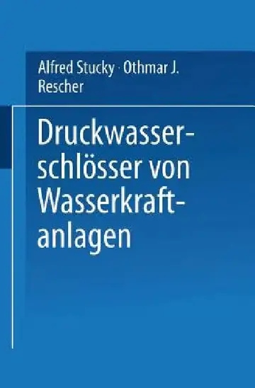 Cover of Druckwasserschlösser Von Wasserkraftanlagen
