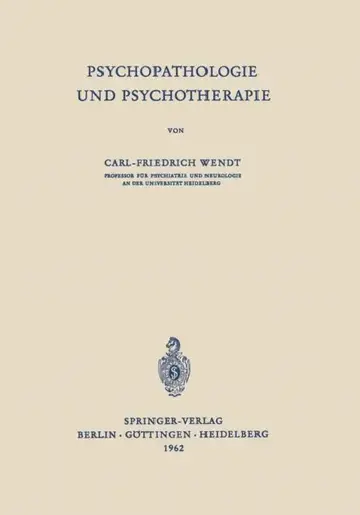 Cover of Psychopathologie Und Psychotherapie