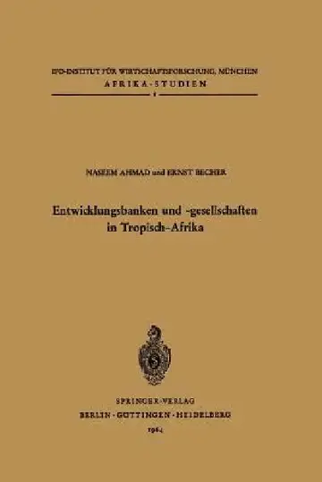 Cover of Entwicklungsbanken Und -Gesellschaften in Tropisch-Afrika
