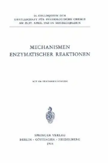 Cover of Mechanismen Enzymatischer Reaktionen