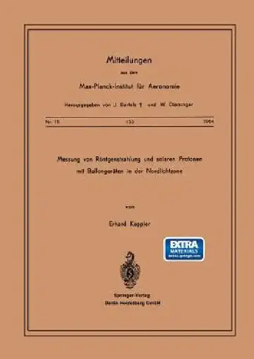 Cover of Messung Von Röntgenstrahlung Und Solaren Protonen Mit Ballongeräten in Der Nordlichtzone