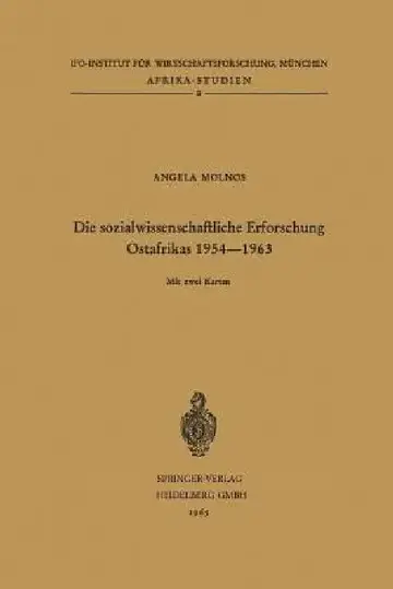 Cover of Die Sozialwissenschaftliche Erforschung Ostafrikas 1954-1963