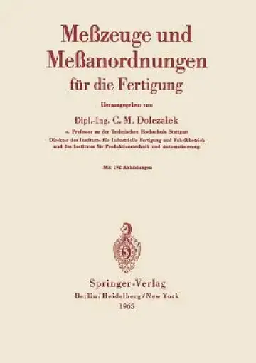 Cover of Meßzeuge Und Meßanordnungen
