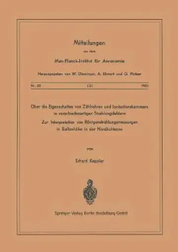Cover of Über Die Eigenschaften Von Zählrohren Und Ionisationskammern in Verschiedenartigen Strahlungsfeldern
