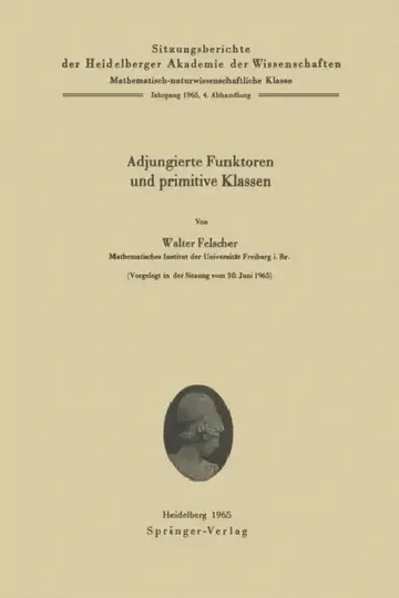 Cover of Adjungierte Funktoren Und Primitive Klassen