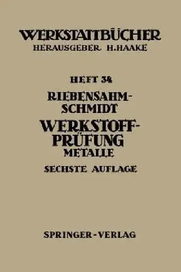 Cover of Werkstoffprüfung