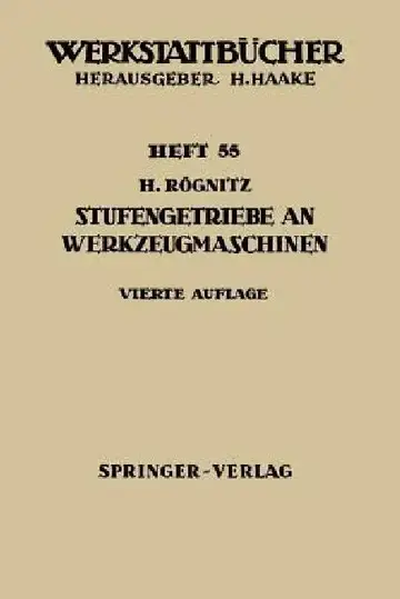 Cover of Stufengetriebe an Werkzeugmaschinen