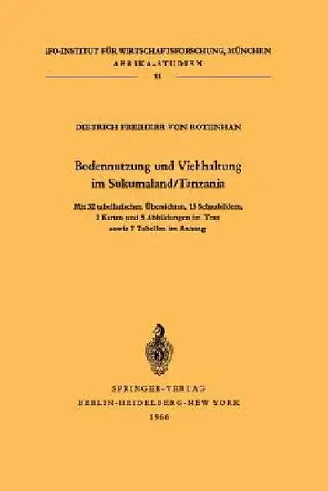 Cover of Bodennutzung Und Viehhaltung Im Sukumaland/Tanzania