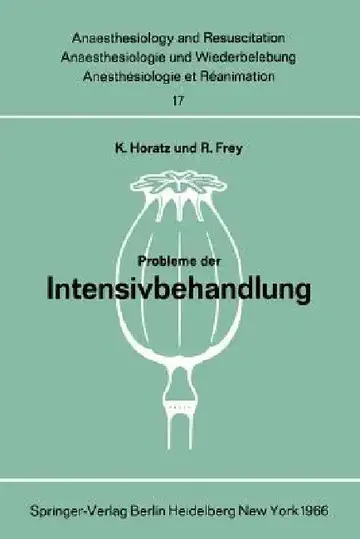 Cover of Probleme Der Intensivbehandlung