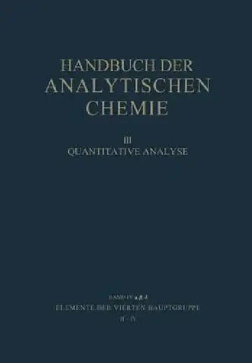 Cover of Elemente Der Vierten Hauptgruppe II - IV Germanium - Blei