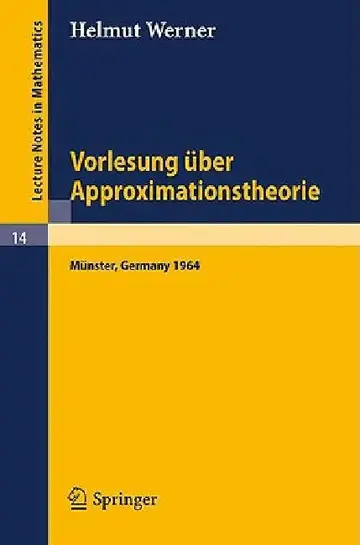 Cover of Vorlesung Über Approximationstheorie