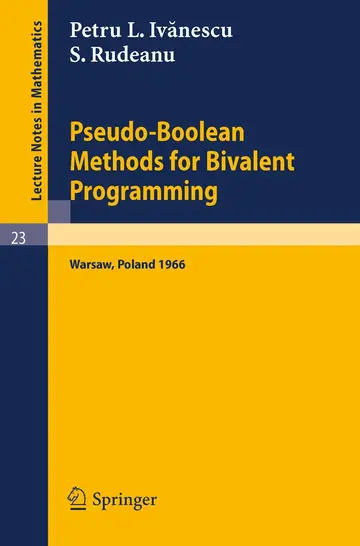 Cover of Pseudo-Boolean Methods for Bivalent Programming