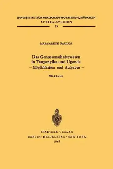 Cover of Das Genossenschaftswesen in Tanganyika Und Uganda