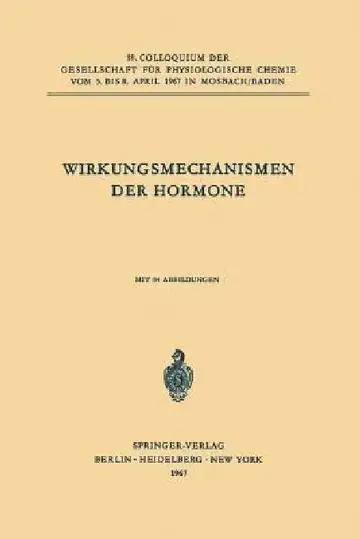 Cover of Wirkungsmechanismen Der Hormone