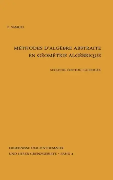 Cover of Methodes d'Algebre Abstraite En Geometrie Algebrique