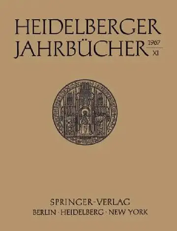 Cover of Heidelberger Jahrbücher