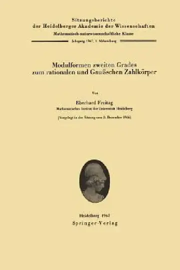Cover of Modulformen Zweiten Grades Zum Rationalen Und Gaußschen Zahlkörper